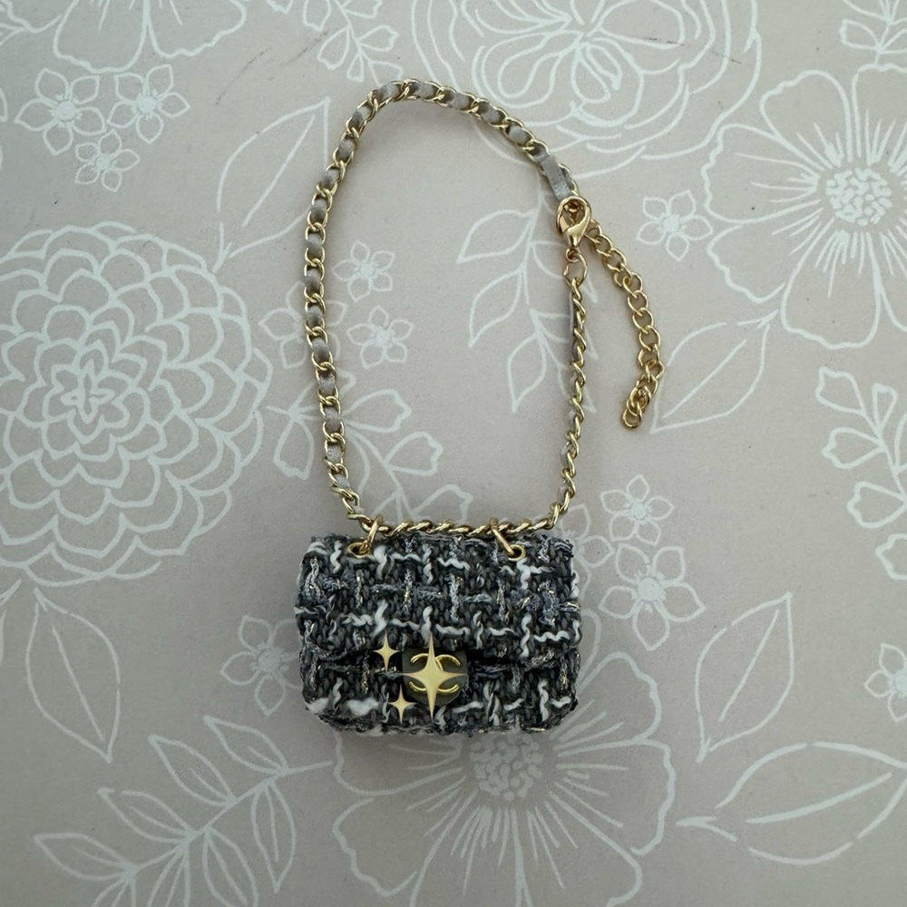 Labubu Doll Bag / Tweed Bag Gray - Picture 2 of 2